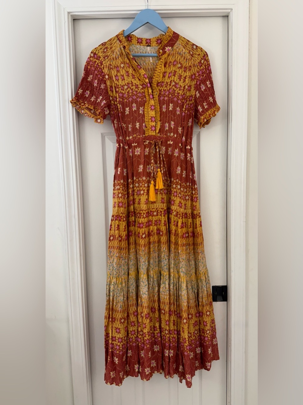 Free people rare feeling pleated maxi dress